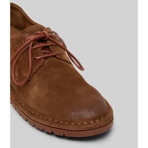 Marsèll Sancrispa Basalt Brown Suede Derby Shoes Size 38 Italian Lace-Up Classic